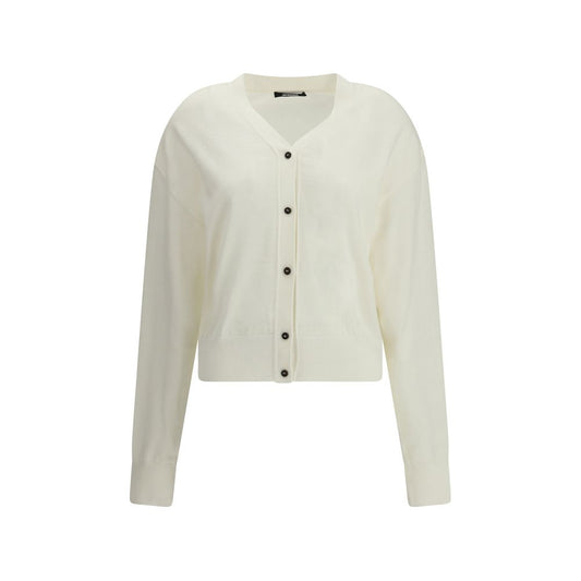 Jacquemus White Merino Wool Cardigan Jacquemus