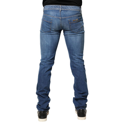 Just Cavalli Blue Washed Mid Waist Skinny Denim Trouser Jeans Just Cavalli