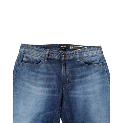 Just Cavalli Blue Washed Mid Waist Skinny Denim Trouser Jeans Just Cavalli