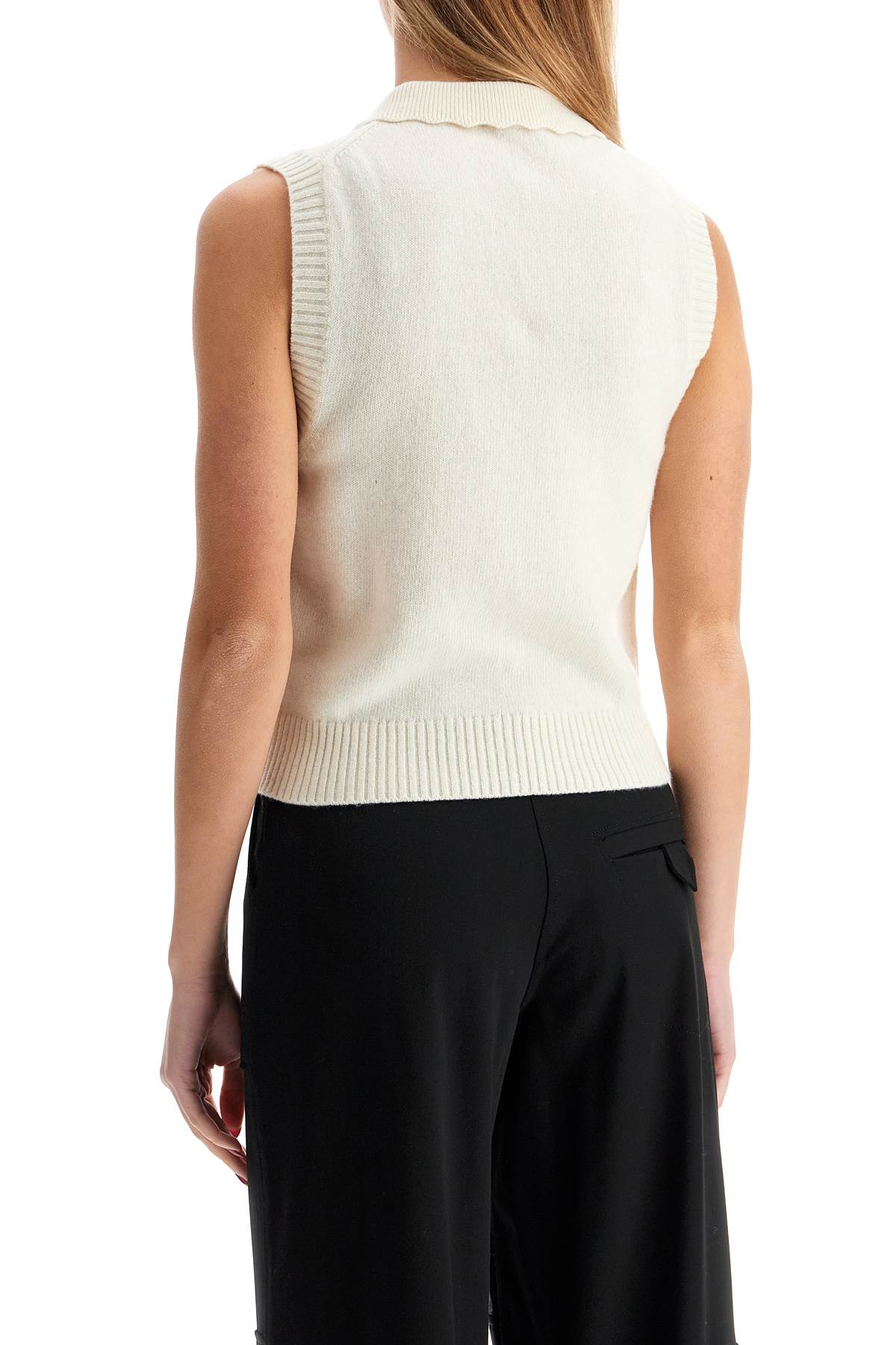 Ganni knitted vest with collar Knitwear Ganni