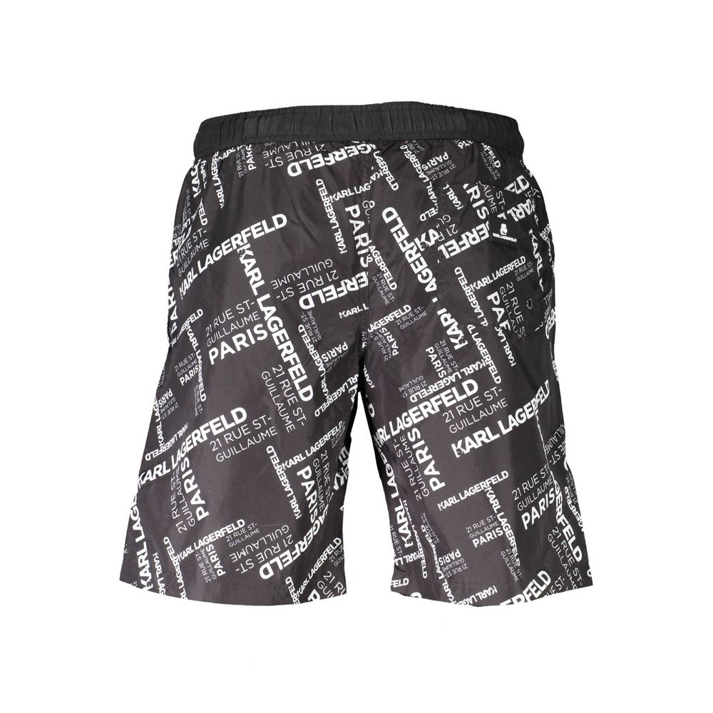 Karl Lagerfeld Nero Polyester Men Swimwear Boxer