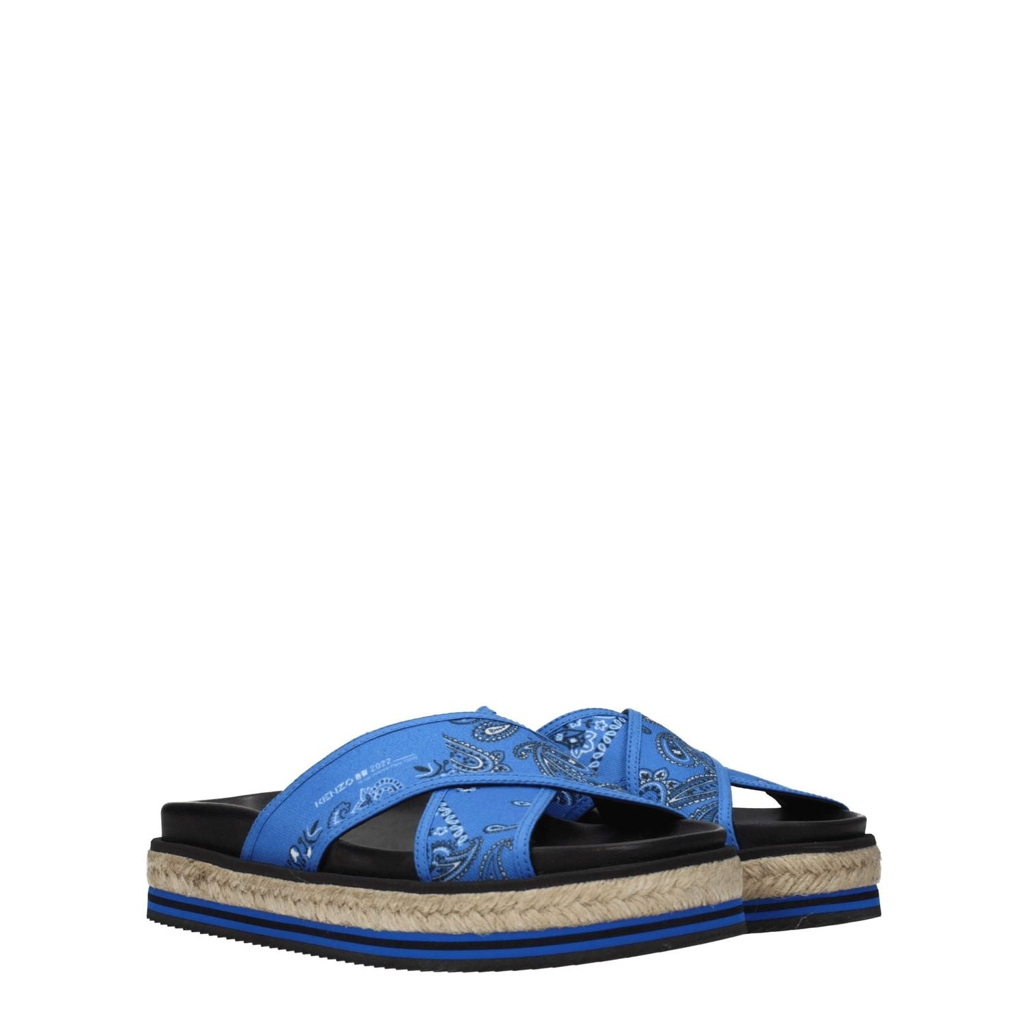 Kenzo Blue Fabric Slippers