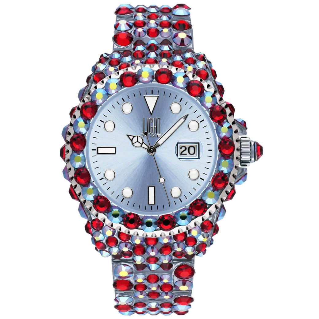 LIGHT TIME Mod. MEDITERRANEO - Full Strass / Light Blue