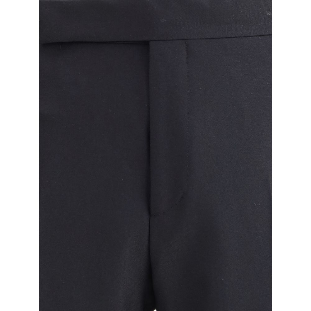 Lardini Black Viscose Casual Pants Lardini