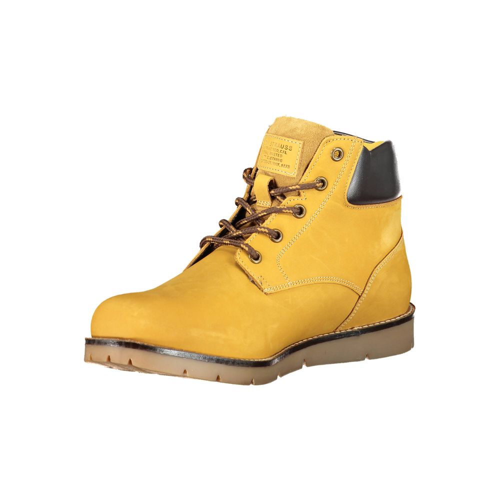 Levi's Yellow Leather Men Ankle Boot
