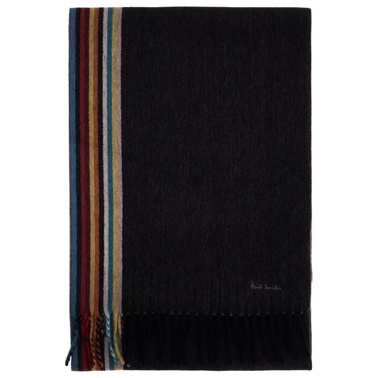 Paul Smith cashmere scarf with signature stripe pattern Scarves Hats & Gloves Paul Smith