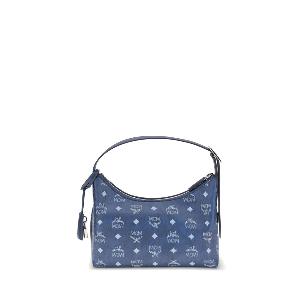 MCM Blue Fabric Shoulder Bag MCM
