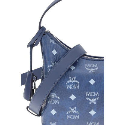 MCM Blue Fabric Shoulder Bag MCM