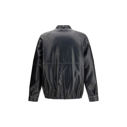 MM6 Black Polyester Bomber MM6