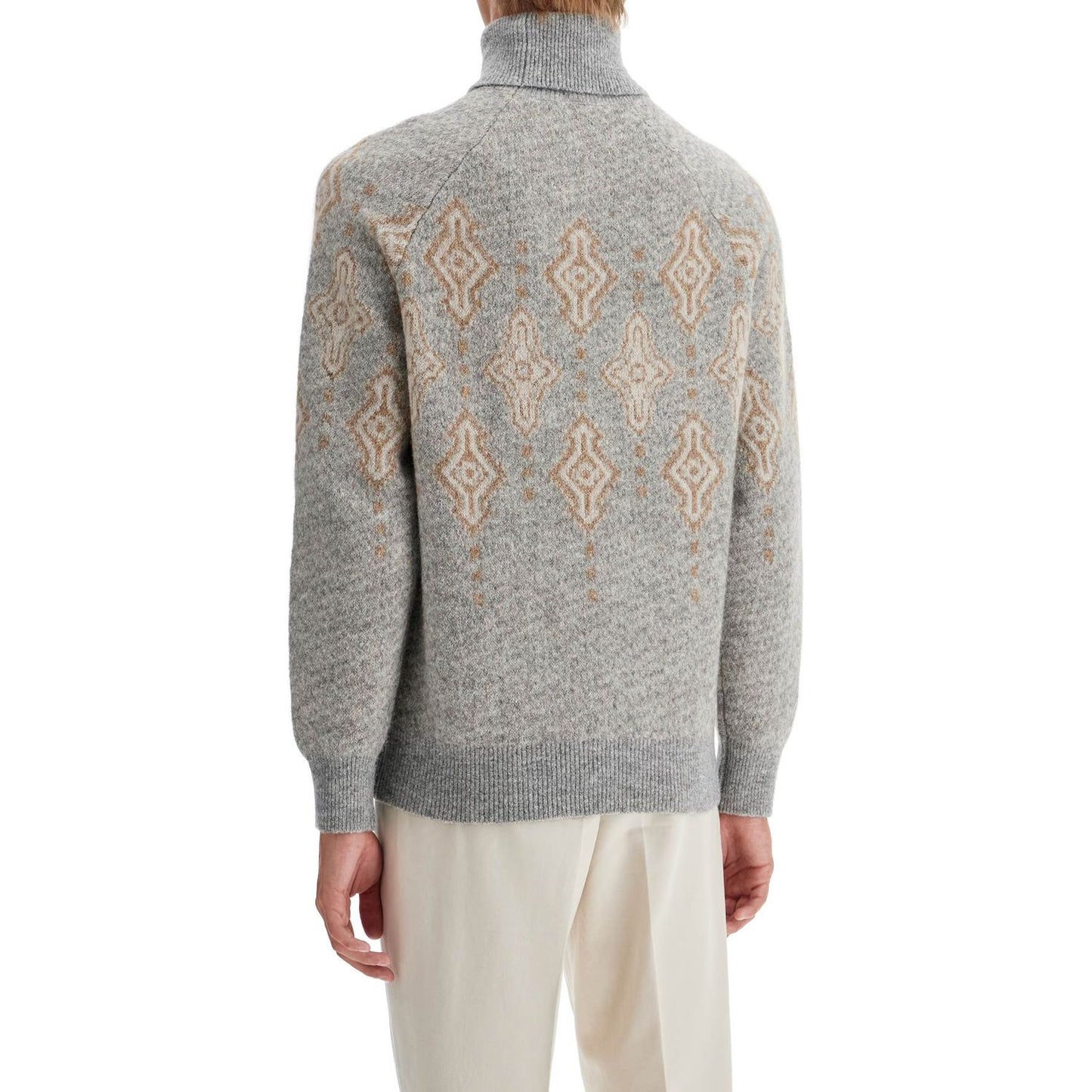 Brunello Cucinelli geometric jacquard turtleneck sweater Knitwear Brunello Cucinelli