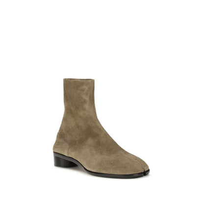 Margiela Beige Leather Ankle Boots Margiela