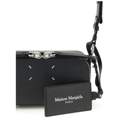 Margiela Black Calf Leather Bos Taurus Shoulder Bag Margiela