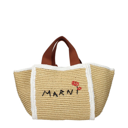 Marni Beige Raffia Handbag