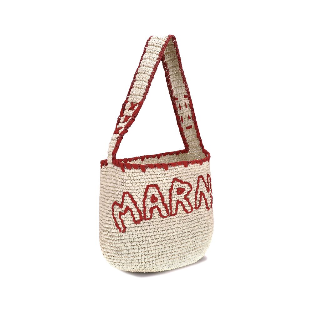 Marni Beige Raffia Shoulder Bag Marni