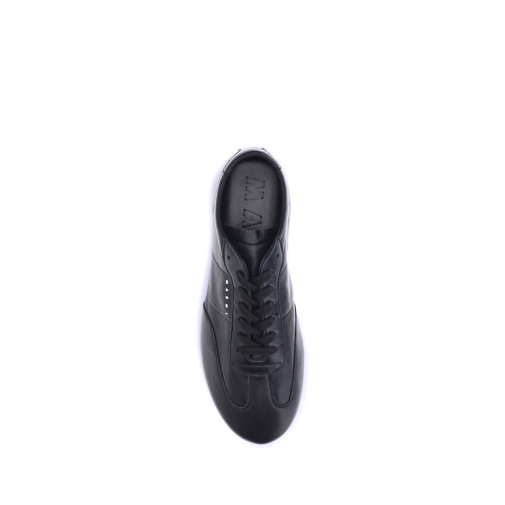 Marni Black Calf Leather Bos Taurus Athletic Sneakers