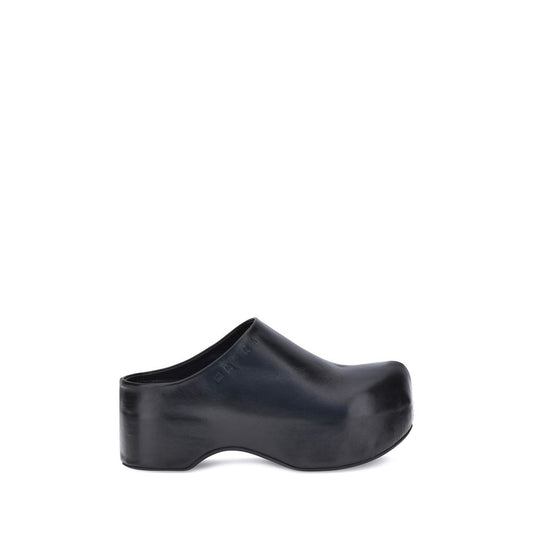 Marni Black Calf Leather Bos Taurus Clogs Marni