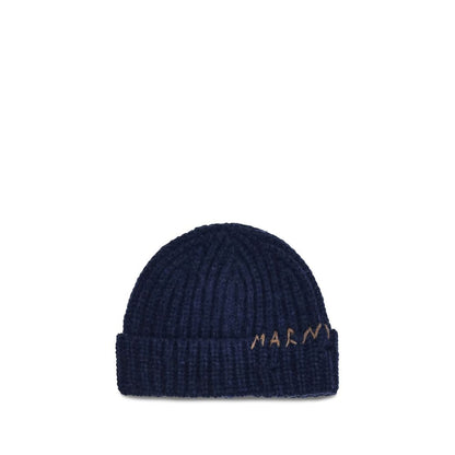 Marni Blue Wool Beanie Marni