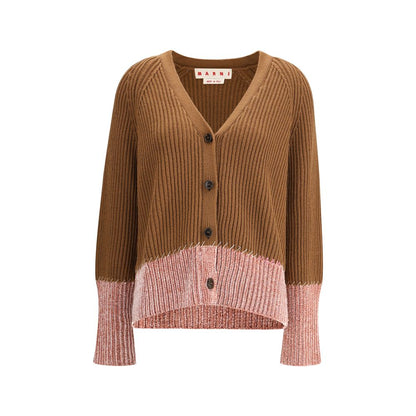 Marni Brown Viscose Cardigan Marni
