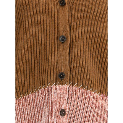 Marni Brown Viscose Cardigan Marni