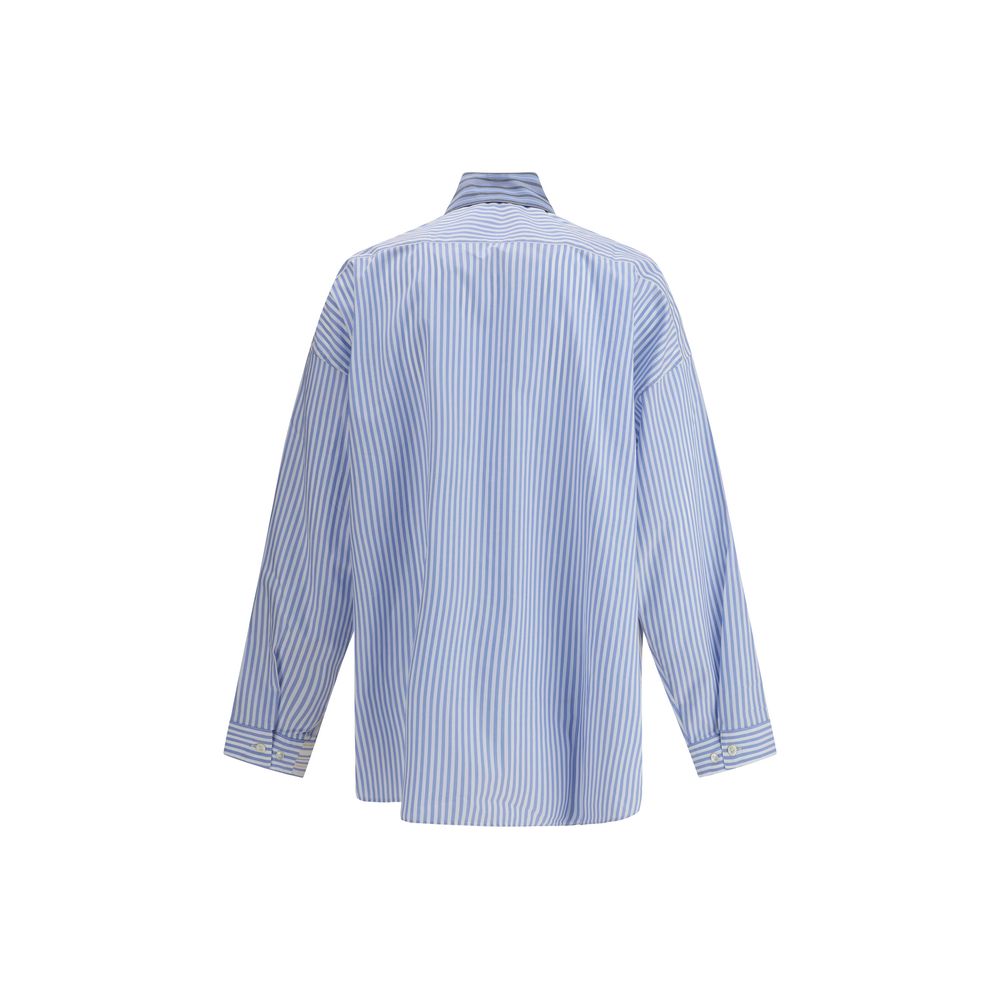 Marni Light Blue Cotton Pattern Shirt Marni