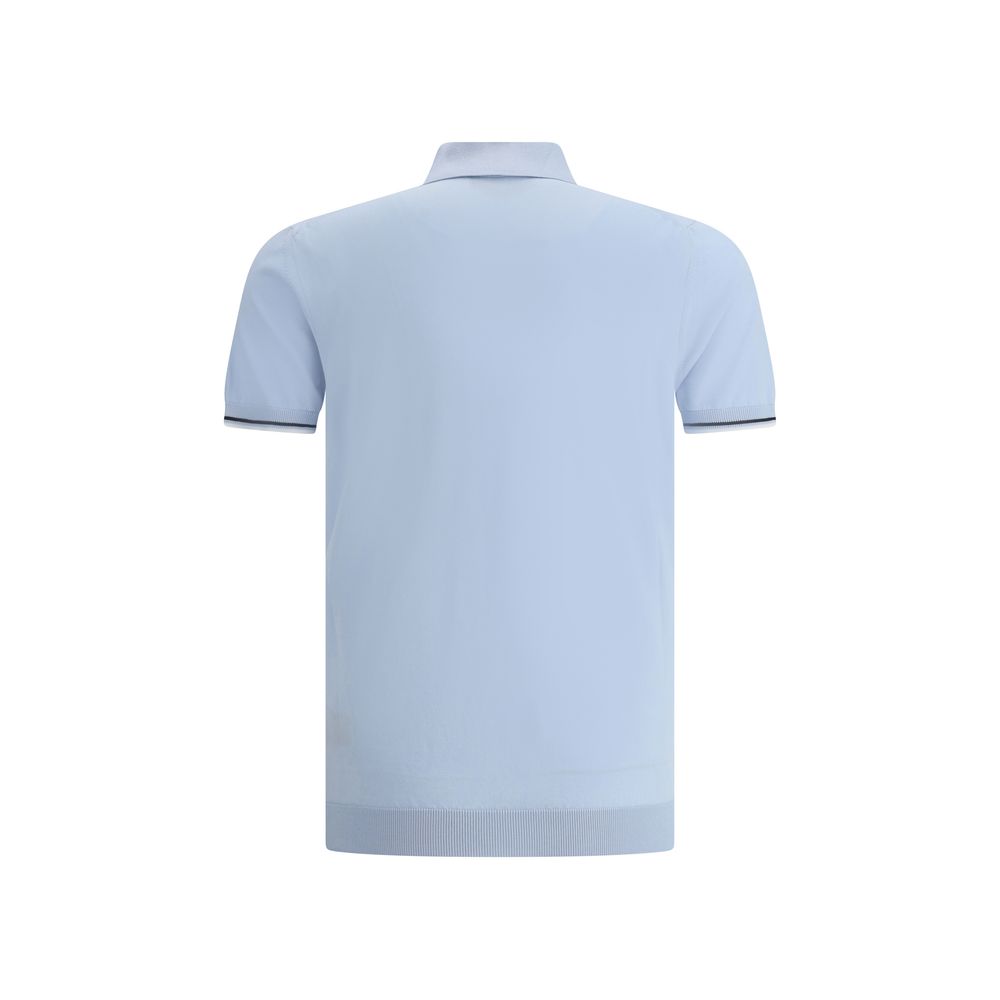 MooRER Light Blue Cotton Polo Shirt MooRER