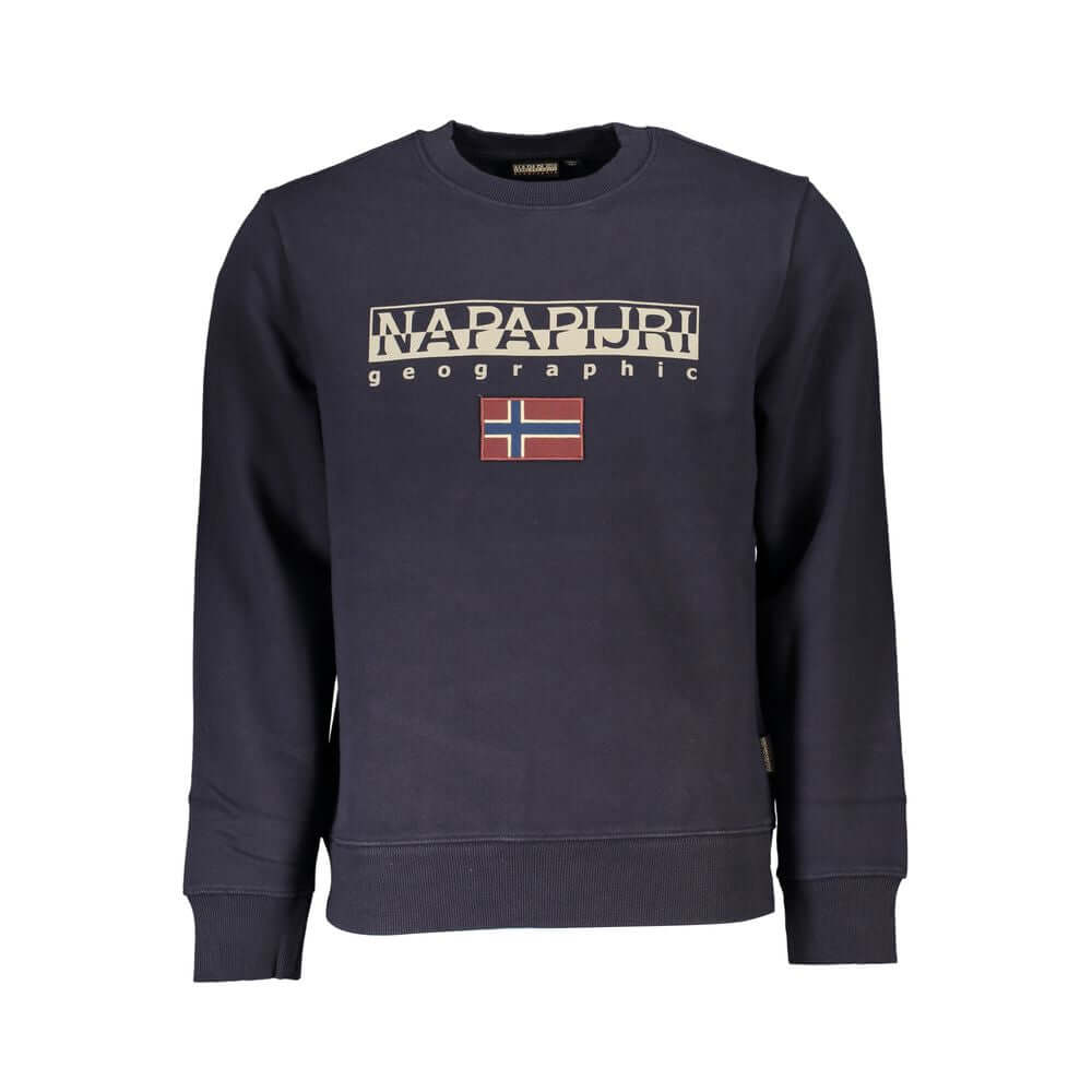 Napapijri Blue Cotton Sweatshirt Napapijri