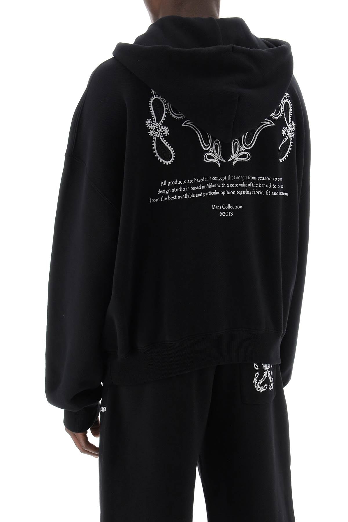 Off-White hooded sweatshirt with paisley Topwear Off-White