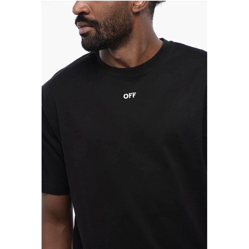 Off-White Black Cotton ARROW Crew-neck T-shirt Off-White