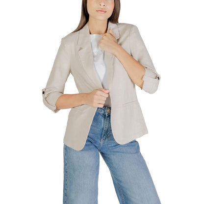 Only Beige Linen Blazer Only