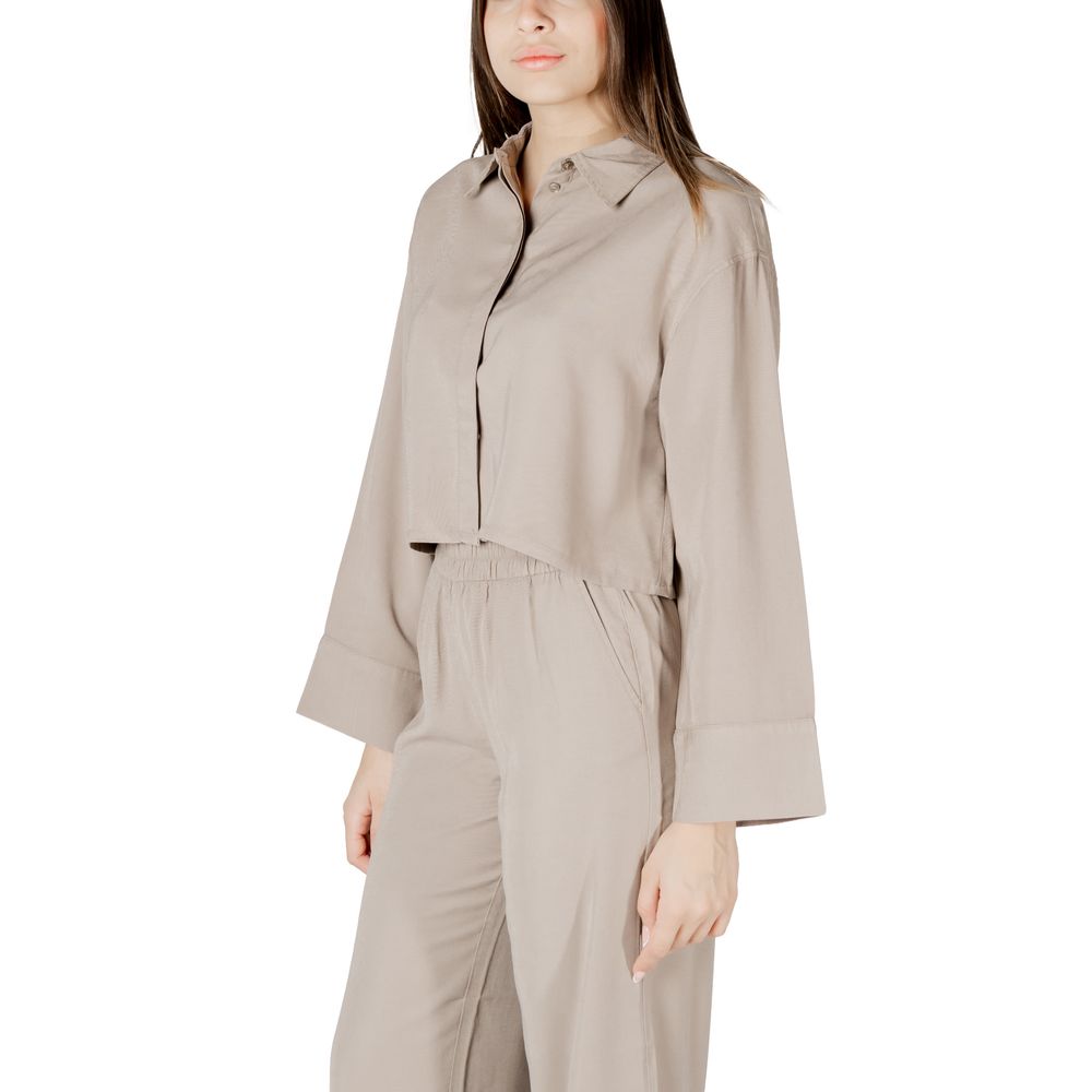 Only Beige Viscose Blouse Only