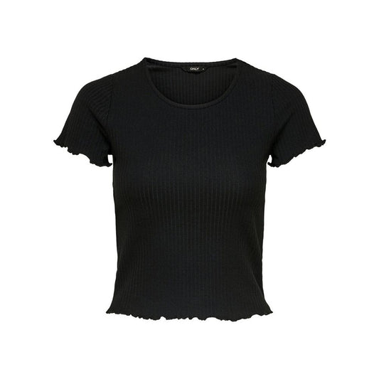 Only Black Polyester T-Shirt Only