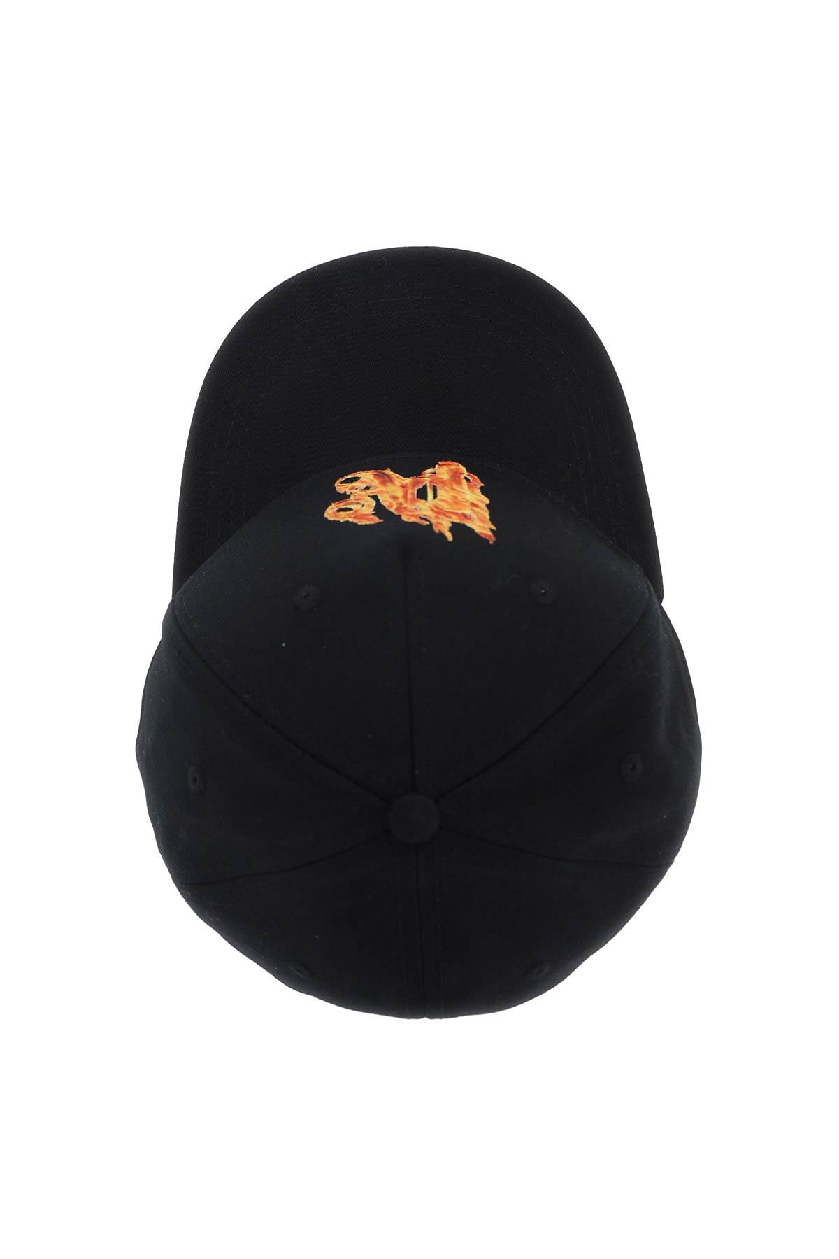 Palm Angels burning monogram baseball cap