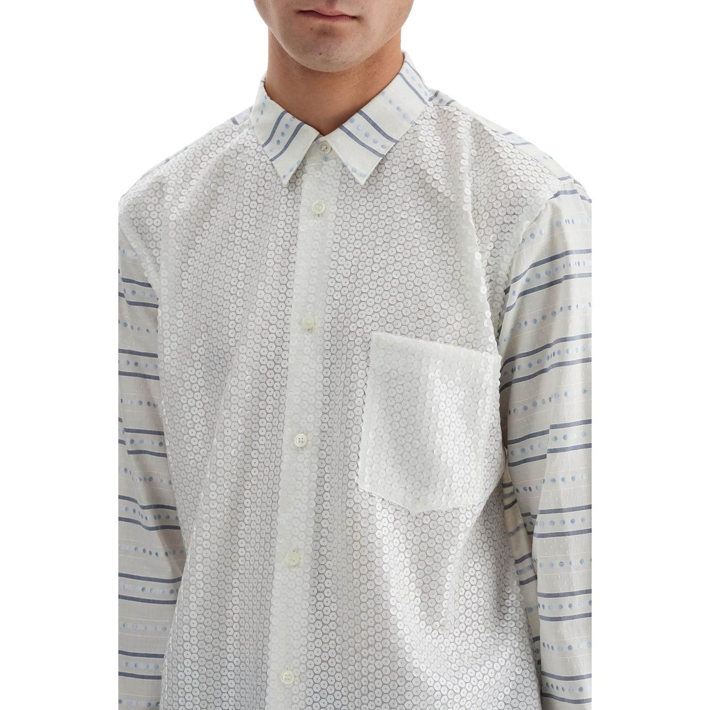 Comme Des Garcons Homme Plus maxi jacquard shirt with Shirts Comme Des Garcons Homme Plus Gray