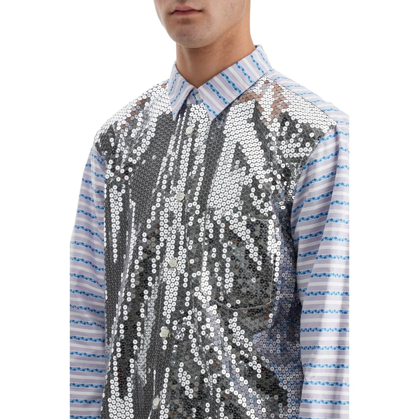 Comme Des Garcons Homme Plus jacquard shirt with sequ Shirts Comme Des Garcons Homme Plus