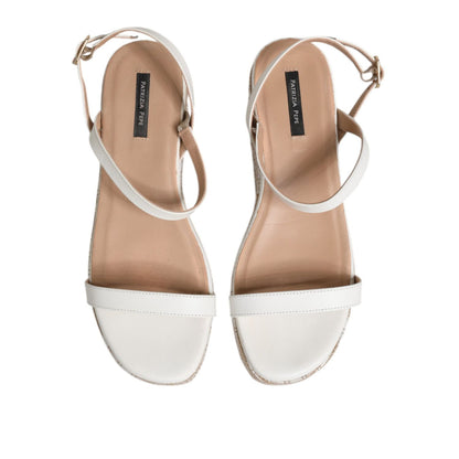 Patrizia Pepe White Espadrilles Ankle Strap Sandals Shoes