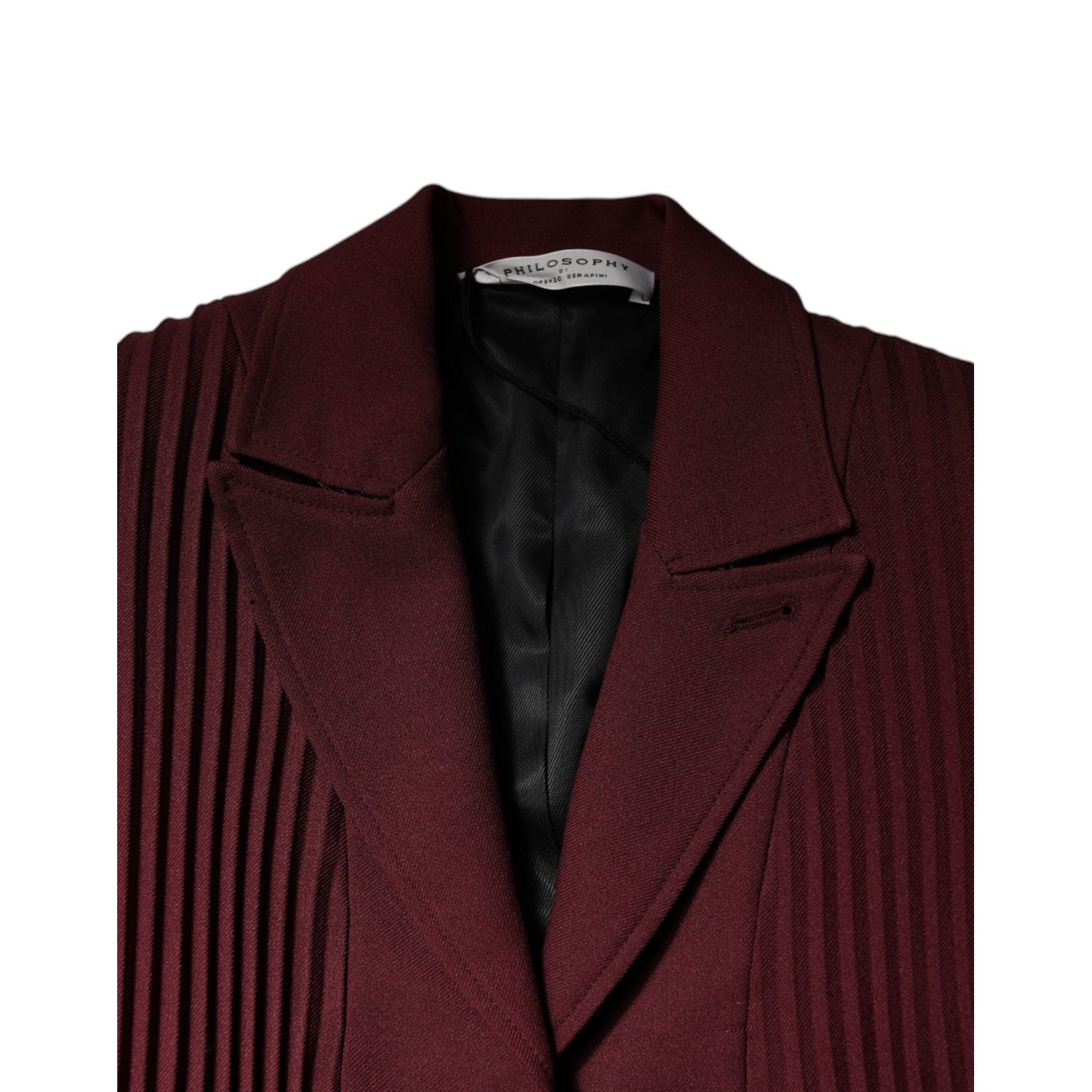 Philosophy Maroon Belted Button Down Dress