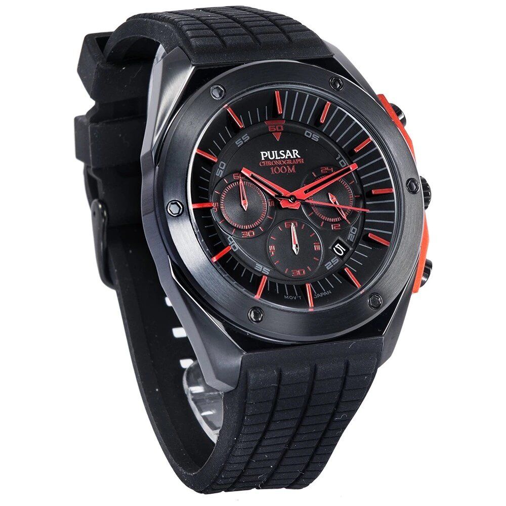 Pulsar Black Rubber Sport Watch Pulsar
