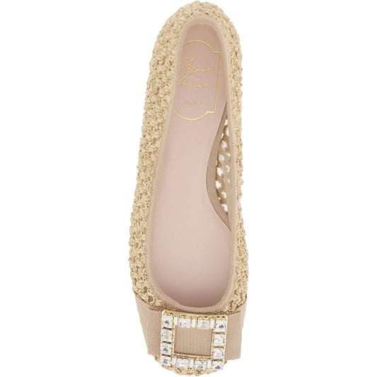 Roger Vivier "tres vivier ballerinas in rafia Flat Shoes Roger Vivier