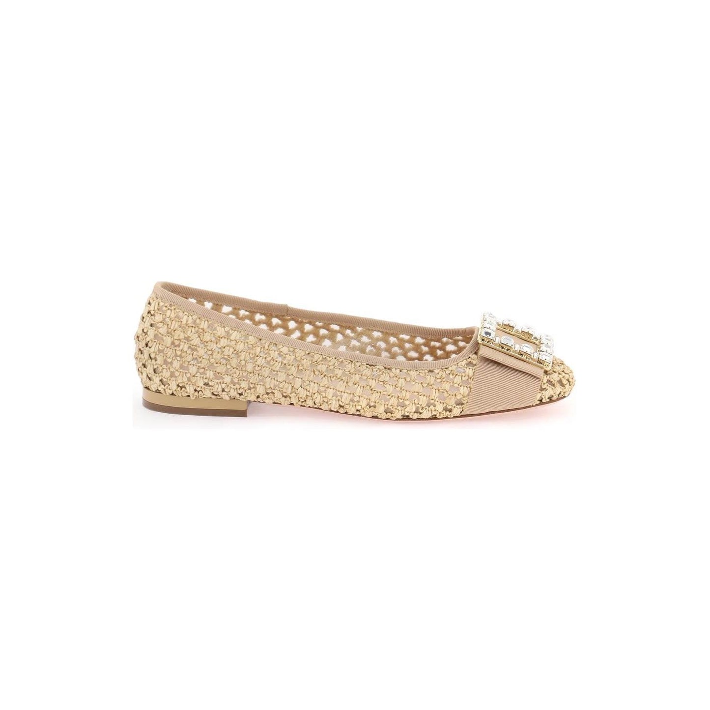 Roger Vivier "tres vivier ballerinas in rafia Flat Shoes Roger Vivier