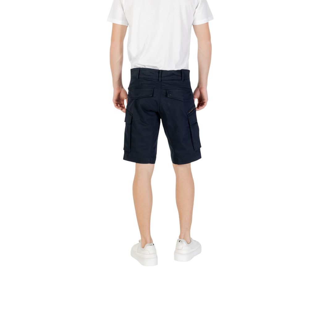 Replay Blue Cotton Bermuda Shorts Replay