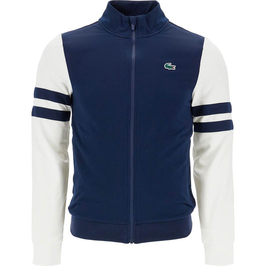 Lacoste full zip sweatshirt with contrasting sleeves