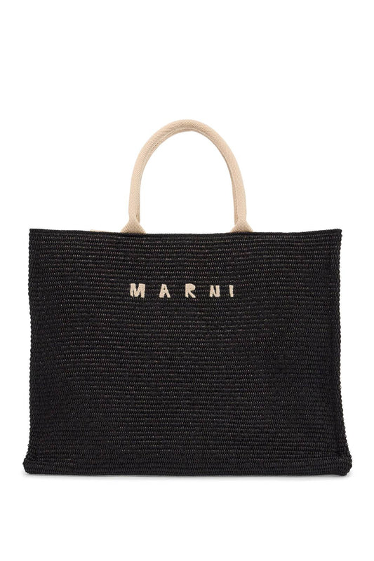 Marni large raffia effect tote bag Shopper Marni