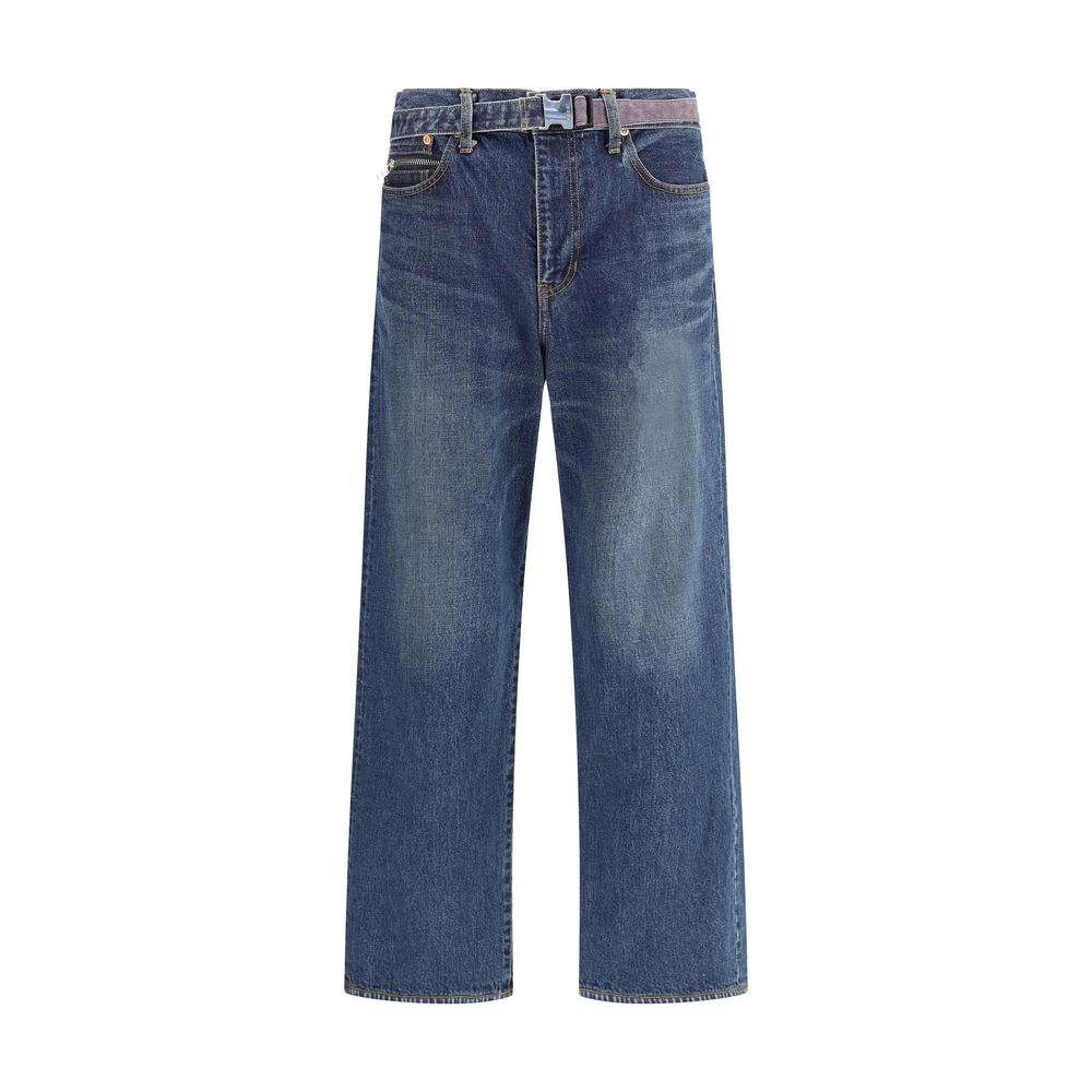 Sacai Blue Cotton Jeans Denim Sacai