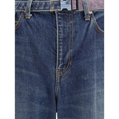 Sacai Blue Cotton Jeans Denim Sacai