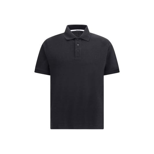 Saint Laurent Black Cotton Polo Shirt