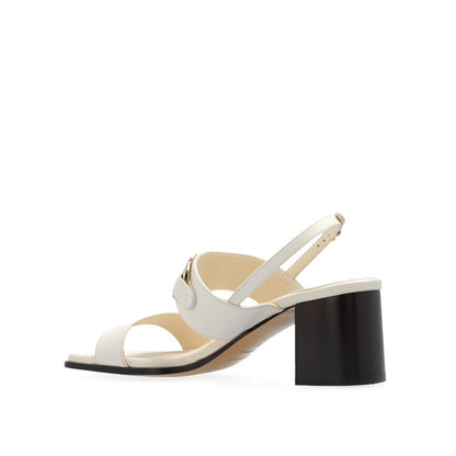 Salvatore Ferragamo White Calfskin Platform Sandals