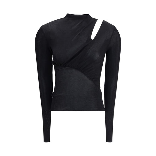 Self-Portrait Black Viscose Top Self-Portrait