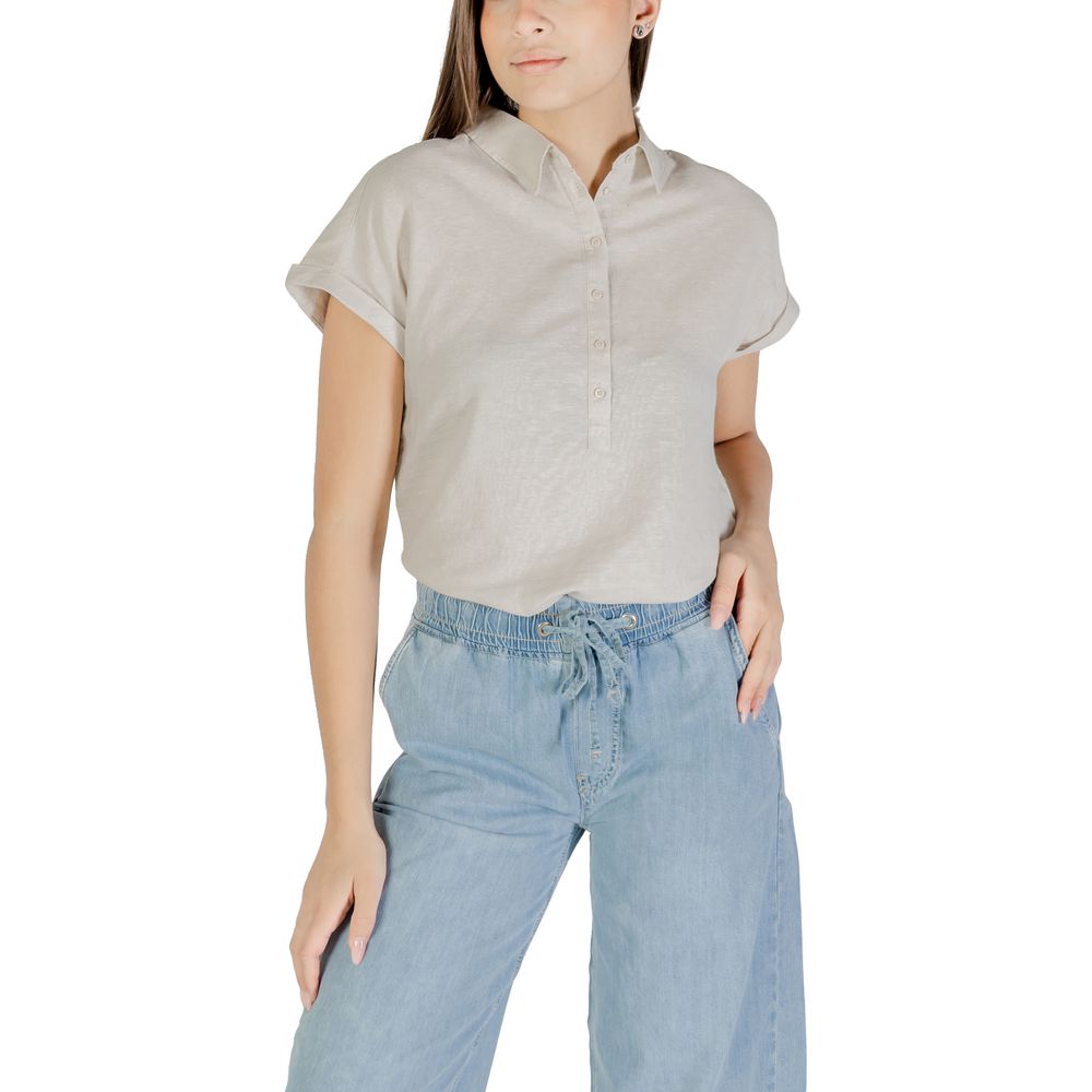 Street One Bicolor Linen Blouse