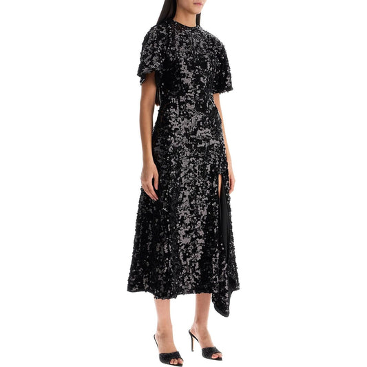 Ganni midi velvet and sequin dress Dresses Ganni Rosy Brown