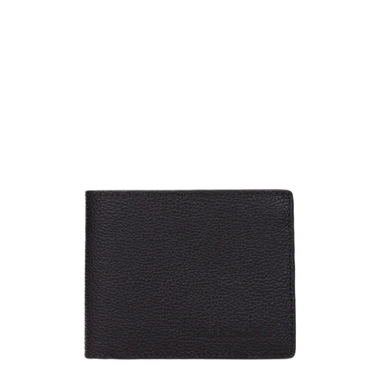 Testoni Black Leather Wallet Testoni
